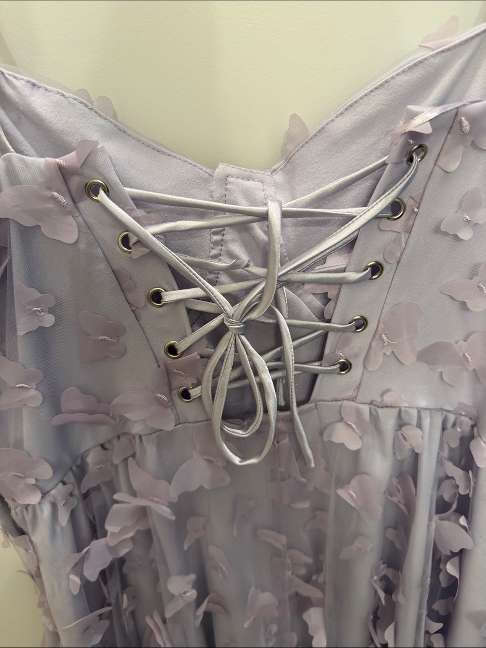 NWT-Thirty Thirty Women's Lavender Butterfly Appliqué Midi Dress (not underwire) - Picture 7 of 11
